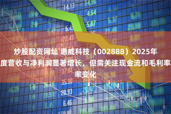 炒股配资网址 惠威科技（002888）2025年一季度营收与净利润显著增长，但需关注现金流和毛利率变化